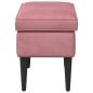 Preview: Hocker Rosa 55 x 35 x 41 cm Samt