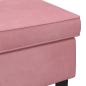 Preview: Hocker Rosa 55 x 35 x 41 cm Samt