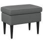 Preview: Hocker Dunkelgrau 55 x 35 x 41 cm Stoff