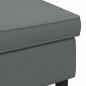 Preview: Hocker Dunkelgrau 55 x 35 x 41 cm Stoff