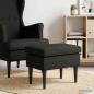Preview: ARDEBO.de - Hocker Schwarz 55 x 35 x 41 cm Stoff