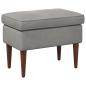 Preview: Hocker Hellgrau 55 x 35 x 41 cm Samt