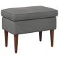 Preview: Hocker Dunkelgrau 55 x 35 x 41 cm Samt