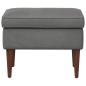 Preview: Hocker Dunkelgrau 55 x 35 x 41 cm Samt