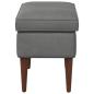 Preview: Hocker Dunkelgrau 55 x 35 x 41 cm Samt