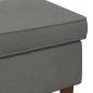Preview: Hocker Dunkelgrau 55 x 35 x 41 cm Samt