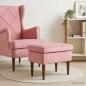 Preview: ARDEBO.de - Hocker Rosa 55 x 35 x 41 cm Samt