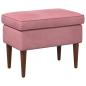 Preview: Hocker Rosa 55 x 35 x 41 cm Samt