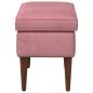 Preview: Hocker Rosa 55 x 35 x 41 cm Samt