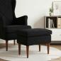 Preview: ARDEBO.de - Hocker Schwarz 55 x 35 x 41 cm Samt