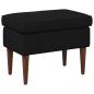 Preview: Hocker Schwarz 55 x 35 x 41 cm Samt