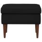 Preview: Hocker Schwarz 55 x 35 x 41 cm Samt