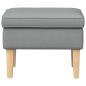 Preview: Hocker Hellgrau 55 x 35 x 41 cm Stoff