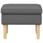 Preview: Hocker Dunkelgrau 55 x 35 x 41 cm Stoff