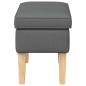 Preview: Hocker Dunkelgrau 55 x 35 x 41 cm Stoff