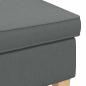 Preview: Hocker Dunkelgrau 55 x 35 x 41 cm Stoff