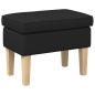 Preview: Hocker Schwarz 55 x 35 x 41 cm Stoff