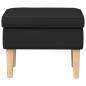 Preview: Hocker Schwarz 55 x 35 x 41 cm Stoff