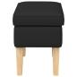Preview: Hocker Schwarz 55 x 35 x 41 cm Stoff