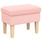 Preview: Hocker Rosa 55 x 35 x 41 cm Bouclé