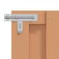 Preview: Gartentor 100 x 60 cm WPC und Aluminium Braun