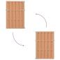 Preview: Gartentor 100 x 150 cm WPC und Aluminium Braun