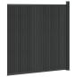 Preview: Zaunelement WPC und Aluminium Schwarz