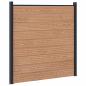 Preview: Zaunelement WPC und Aluminium Braun