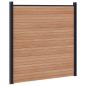 Preview: Zaunelement WPC und Aluminium Braun