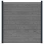 Preview: zaunset 180 x 186 cm WPC und Aluminium Grau