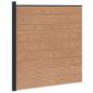 Preview: zaunset 175 x 186 cm WPC und Aluminium Braun