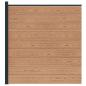 Preview: zaunset 175 x 186 cm WPC und Aluminium Braun
