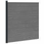 Preview: zaunset 175 x 186 cm WPC und Aluminium Grau