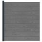 Preview: zaunset 175 x 186 cm WPC und Aluminium Grau