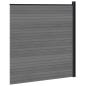 Preview: zaunset 175 x 186 cm WPC und Aluminium Grau
