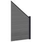 Preview: zaunset 95 x 180 cm WPC und Aluminium Grau