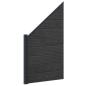 Preview: zaunset 95 x 180 cm WPC und Aluminium Schwarz