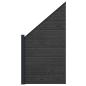 Preview: zaunset 95 x 180 cm WPC und Aluminium Schwarz