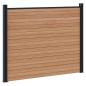 Preview: Zaunelement WPC und Aluminium Braun