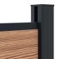 Preview: Zaunelement WPC und Aluminium Braun