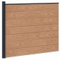 Preview: Zaunelement WPC und Aluminium Braun