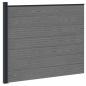 Preview: Zaunelement WPC und Aluminium Grau