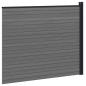 Preview: Zaunelement WPC und Aluminium Grau
