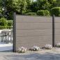 Preview: ARDEBO.de - zaunset 180 x 105 cm WPC und Aluminium Grau