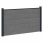 Preview: zaunset 180 x 105 cm WPC und Aluminium Grau