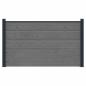 Preview: zaunset 180 x 105 cm WPC und Aluminium Grau