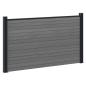 Preview: zaunset 180 x 105 cm WPC und Aluminium Grau