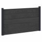 Preview: zaunset 180 x 105 cm WPC und Aluminium Schwarz