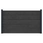 Preview: zaunset 180 x 105 cm WPC und Aluminium Schwarz
