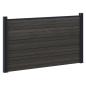 Preview: zaunset 180 x 105 cm WPC und Aluminium Schwarz